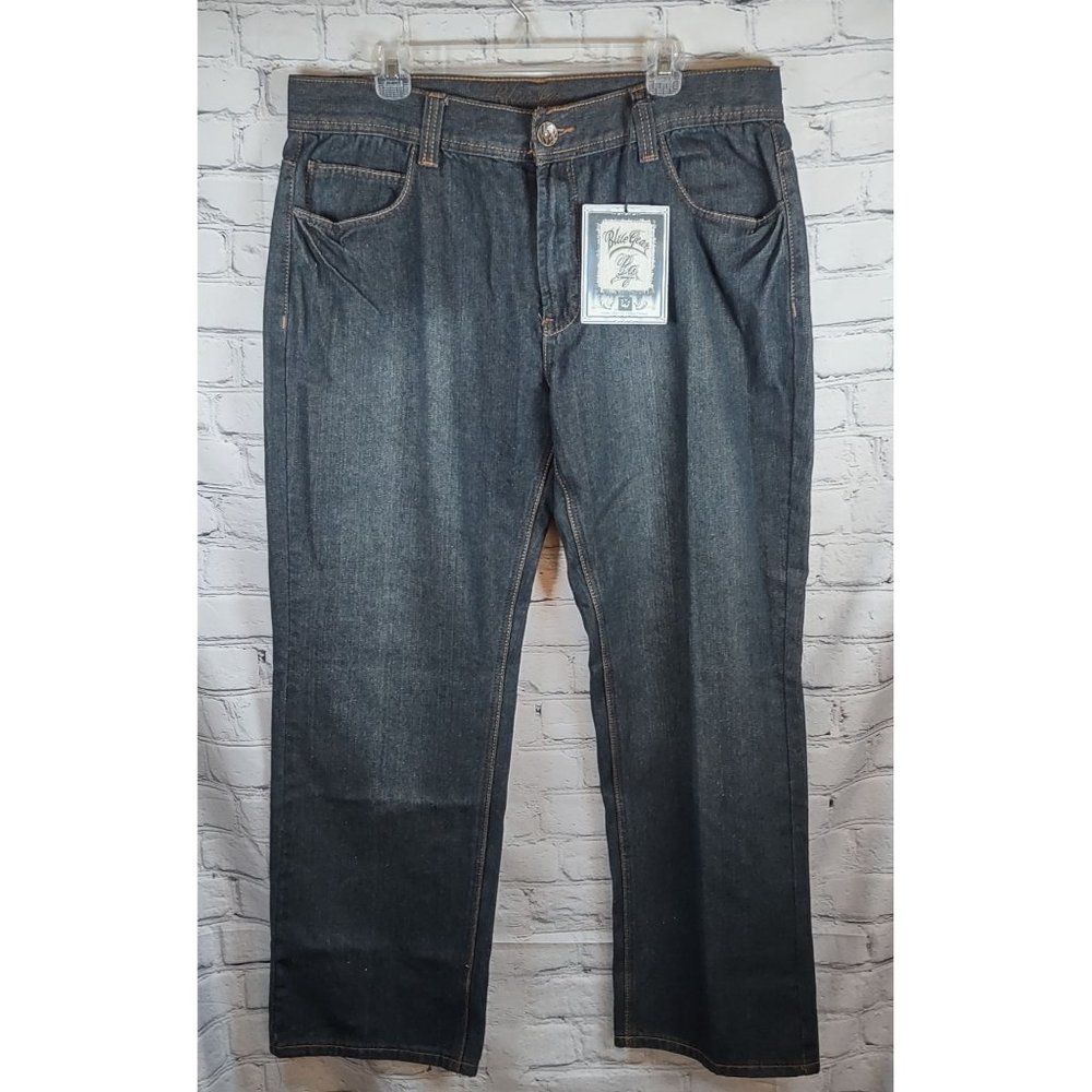 Blue gear men's jeans Sz 38x32 straight leg dark vintage